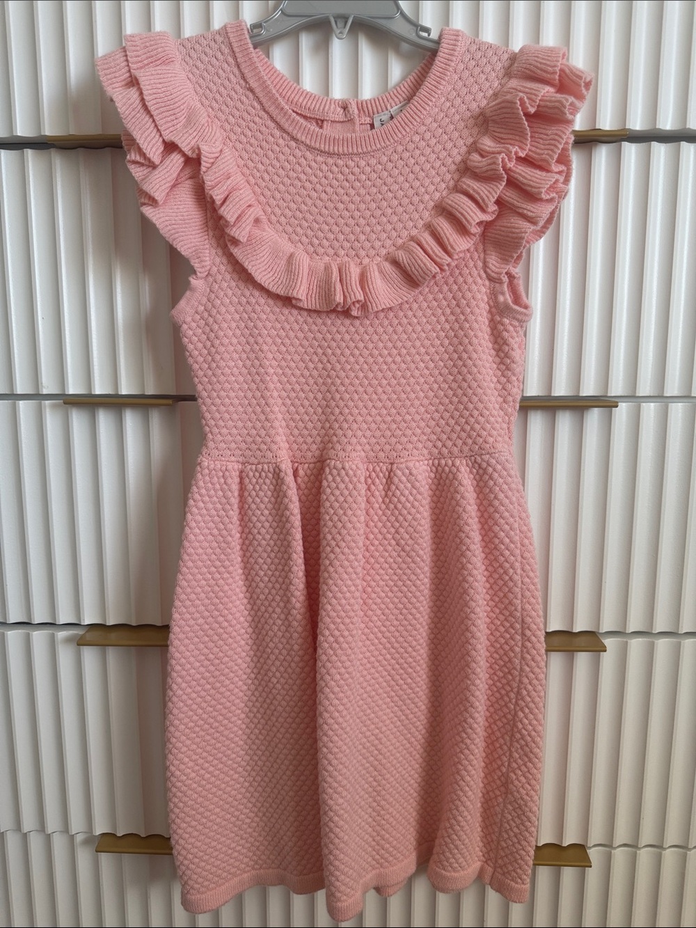Janie and Jack Pink Ruffle Knit Dress